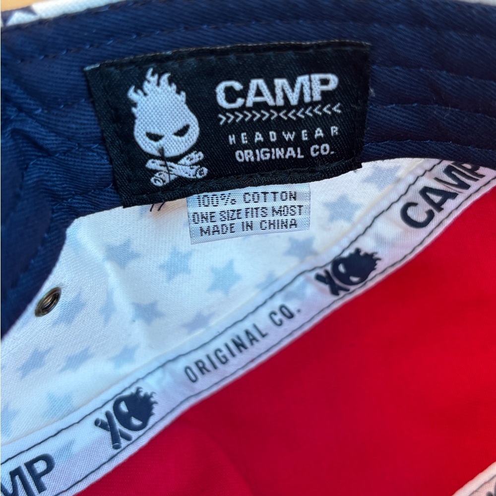 Red, White & Blue 'CAMP Headwear Original” Star Five-Panel Cap NWOT !! - Picture 6 of 6